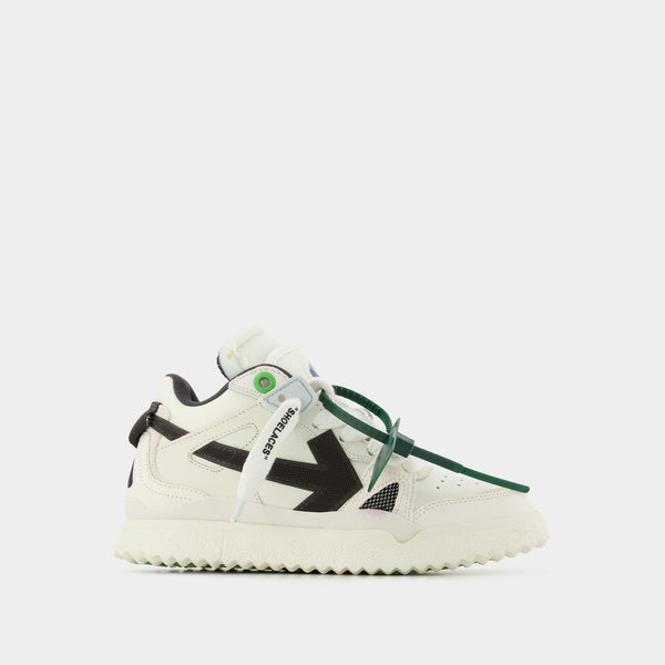 Sneakers Mid Top Sponge - Off White - Cuir - Blanc/Noir