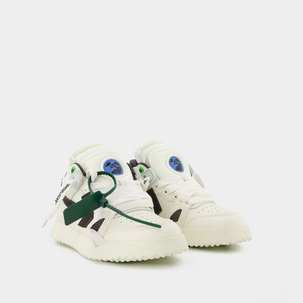 Sneakers Mid Top Sponge - Off White - Cuir - Blanc/Noir
