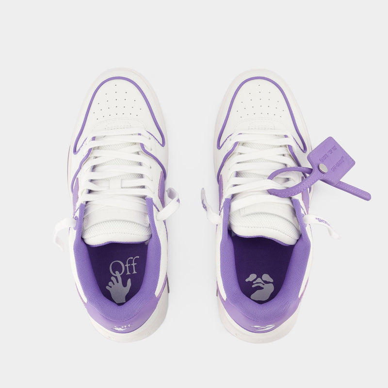 Sneakers Out Of Office - Off White - Cuir - Blanc/Violet