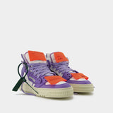 Sneakers 3.0 Off Court - Off White - Cuir - Blanc/Violet