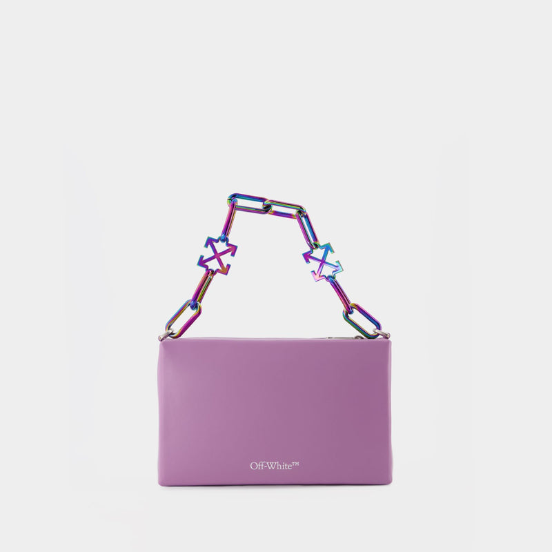 Sac Hobo Block Pouch - Off White - Cuir - Violet