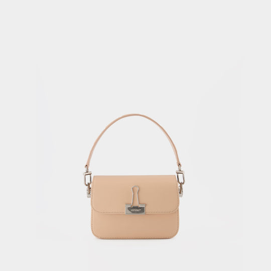 Sac à Bandoulière Plain Binder S - Off White - Cuir - Peach Orange