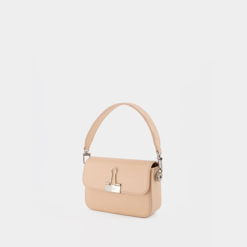 Sac à Bandoulière Plain Binder S - Off White - Cuir - Peach Orange