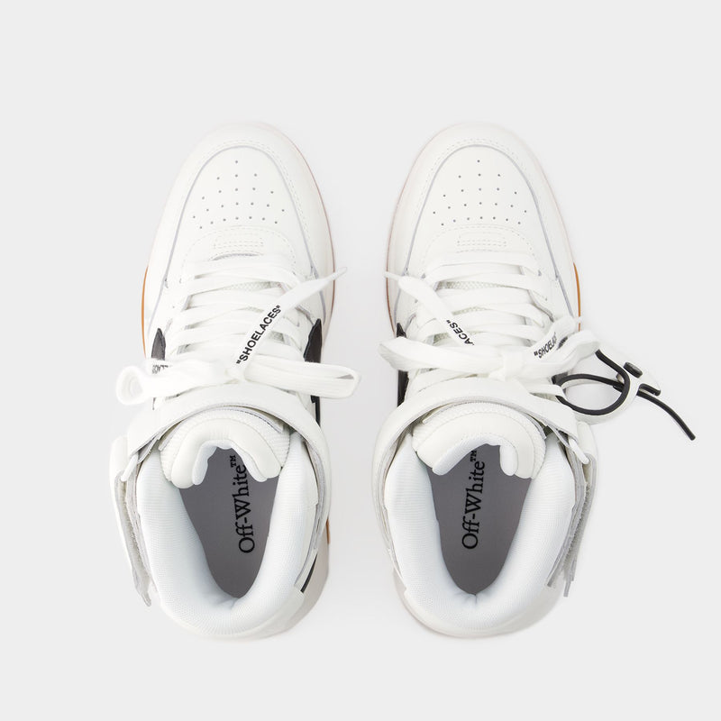 Sneakers Out Of Office Mid Top - Off White - Cuir - Blanc/Noir