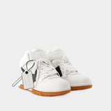 Sneakers Out Of Office Mid Top - Off White - Cuir - Blanc/Noir