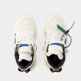 Sneakers Midtop Sponge - Off White - Cuir - Blanc/Noir