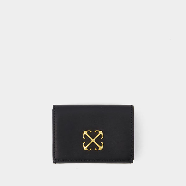 Portefeuille Mini Jitney - Off White - Cuir - Noir
