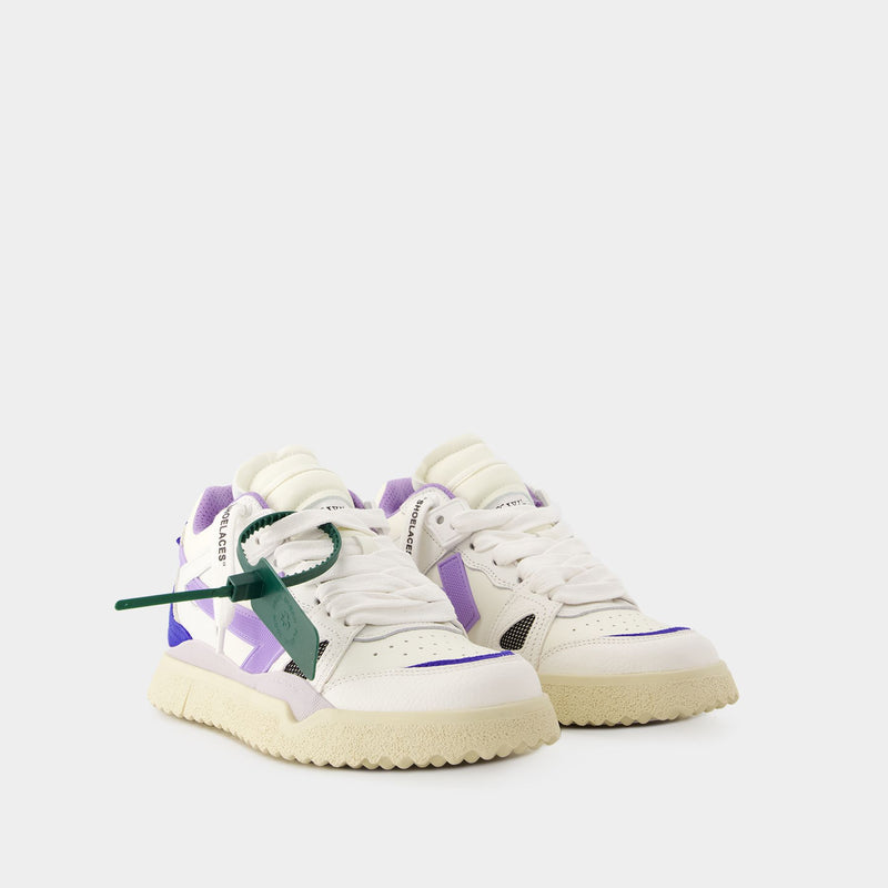 Sneakers Midtop Sponge - Off White - Cuir - Blanc/Lilas