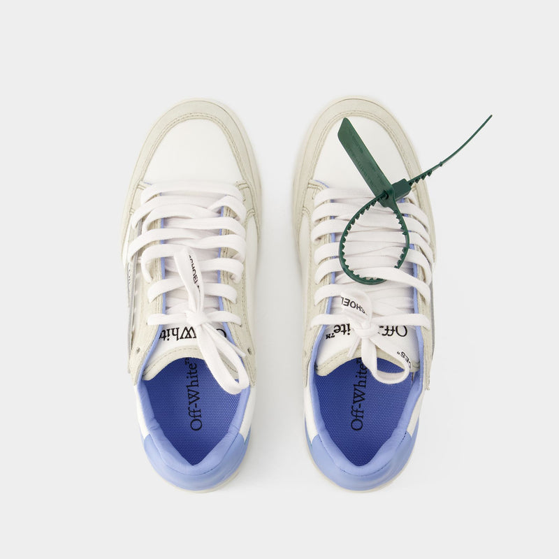 Sneakers 5.0 Off Court - Off White - Cuir - Bleu Clair