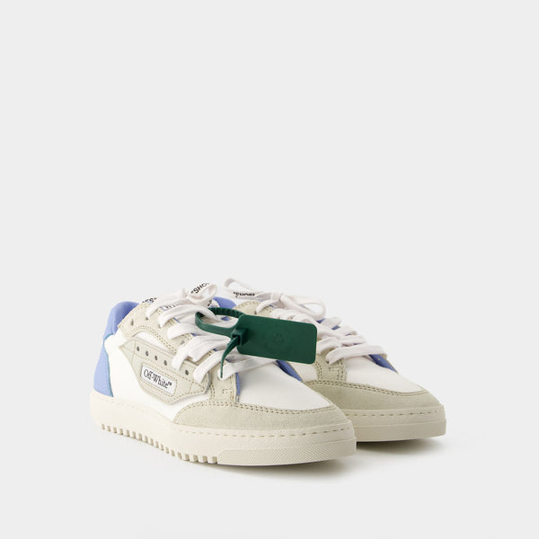 Sneakers 5.0 Off Court - Off White - Cuir - Bleu Clair