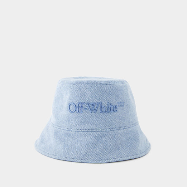 Bob à Logo - Off White - Coton - Blue Clair