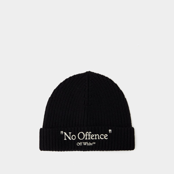Bonnet Wo No Offence - Off White - Laine - Noir/Blanc