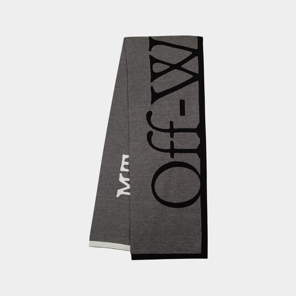 Echarpe Logo Pixel - Off White - Laine - Blanc
