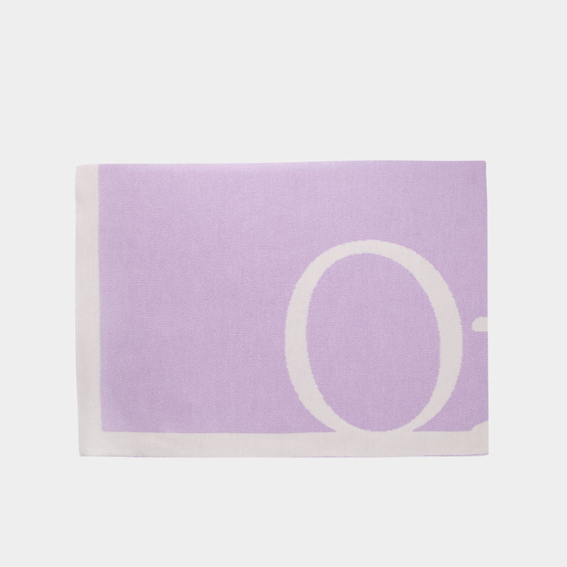 Echarpe Logo Pixel - Off White - Laine - Violet/Blanc