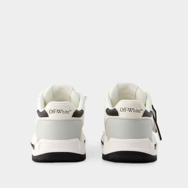 Sneakers Runner B - Off White - Cuir - Blanc/Noir
