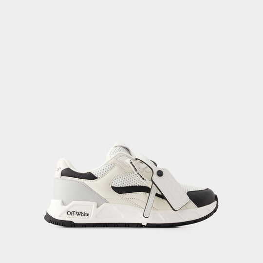 Sneakers Runner B - Off White - Cuir - Blanc/Noir