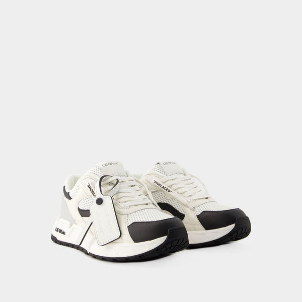 Sneakers Runner B - Off White - Cuir - Blanc/Noir