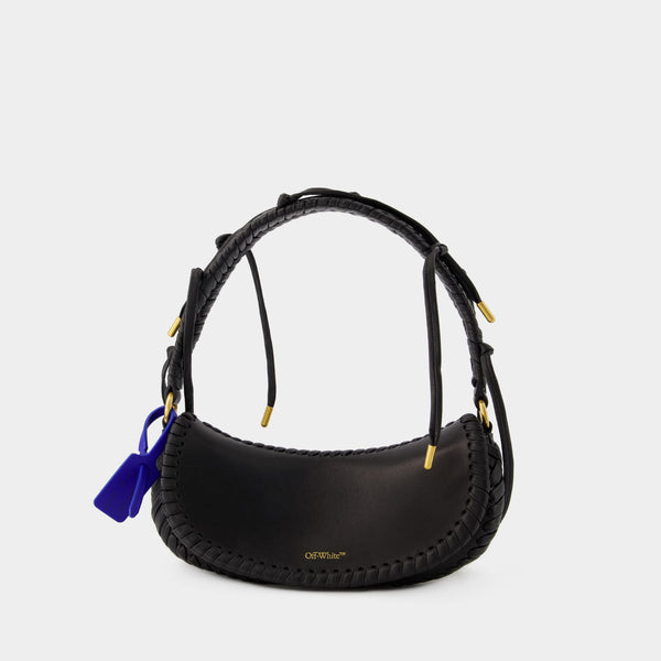 Sac Porté Épaule Edge Weaving - Off White - Cuir - Noir