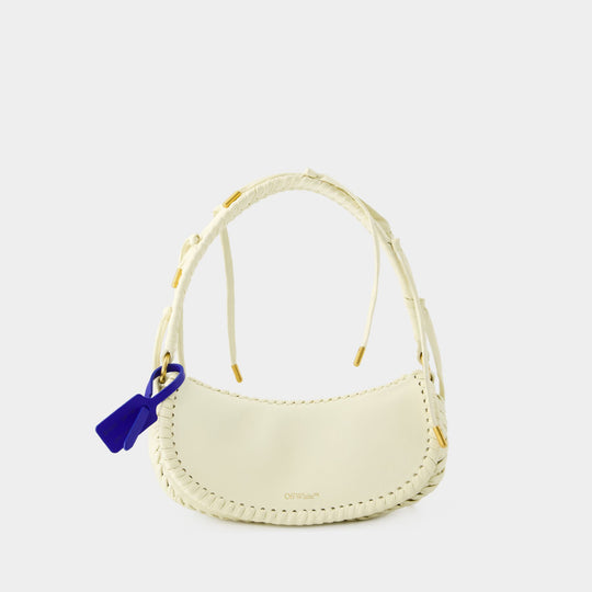 Sac Porté Épaule Edge Weaving - Off White - Cuir - Beige