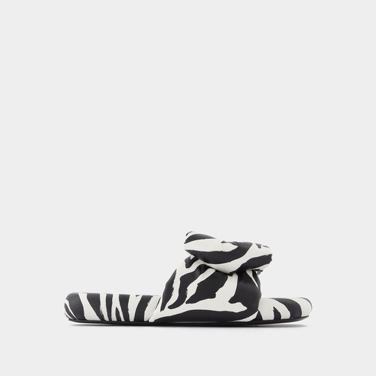 Mules Zebra en Cuir Noir