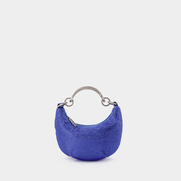 Sac Binder Clip Mini en Strass / Bleu