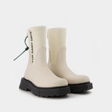 Bottines Sponge en caoutchouc Blanc/Noir