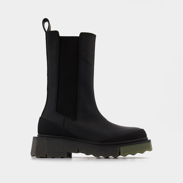 Bottines Sponge High Chelsea en Cuir Noir