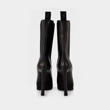 Bottines Sponge High Chelsea en Cuir Noir