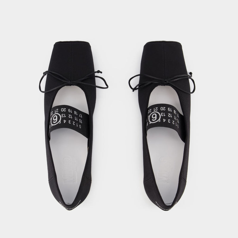 Ballerines - Mm6 Maison Margiela - Toile - Noir