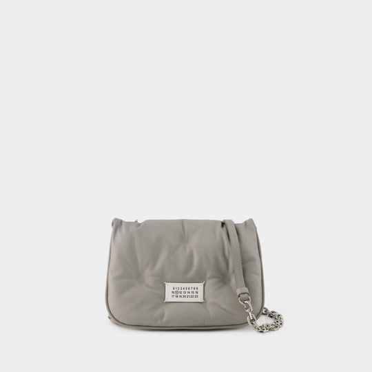 Sac À Bandoulière Glam Slam Flap Small - Maison Margiela - Cuir - Gris