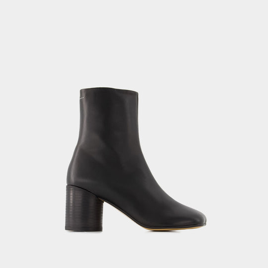 Bottines 6 Anatomic 75 - MM6 Maison Margiela - Cuir - Noir