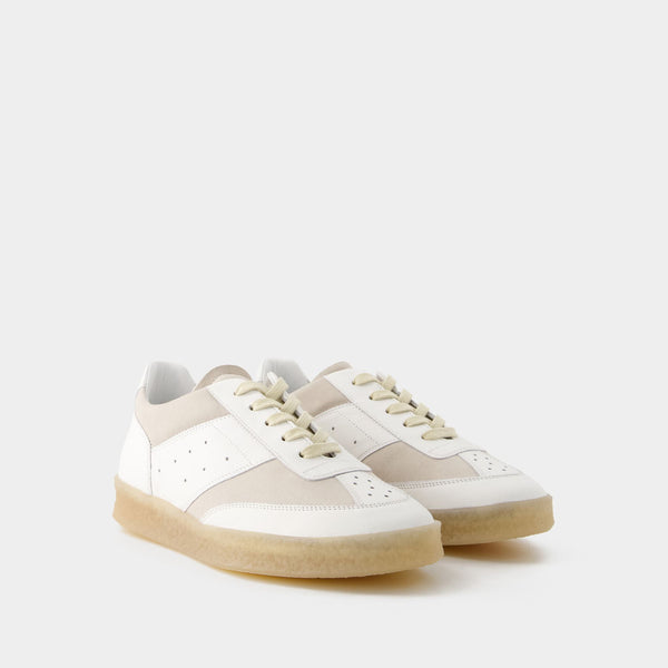 Sneakers 6 Court - MM6 Maison Margiela - Cuir - Blanc