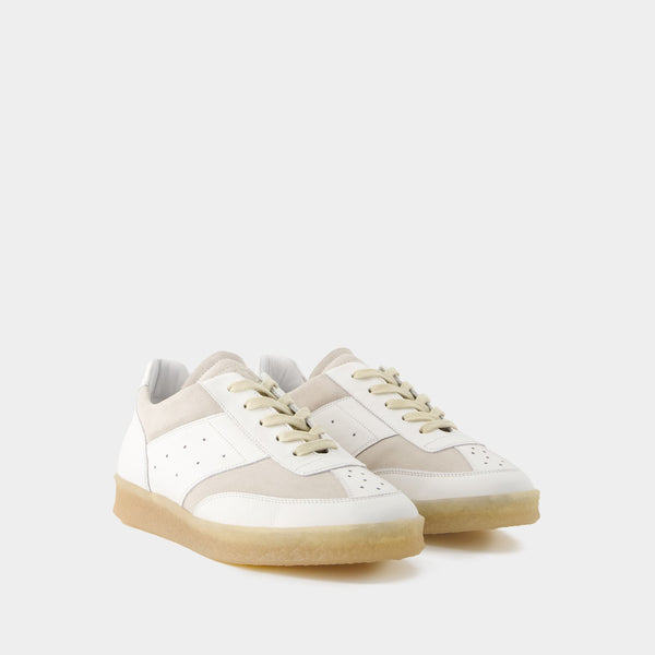 Sneakers 6 Court - MM6 Maison Margiela - Cuir - Blanc