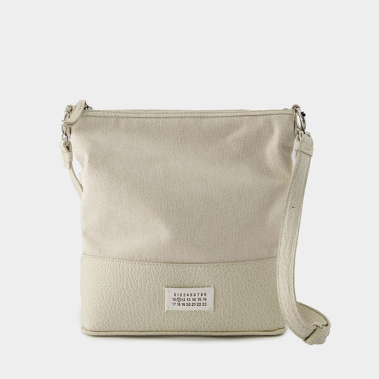 Sac À Bandoulière 5ac Hobo Small - Maison Margiela - Cuir - Beige