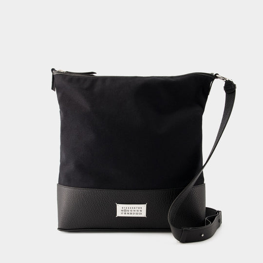Sac À Bandoulière 5ac Hobo Medium - Maison Margiela - Cuir - Noir