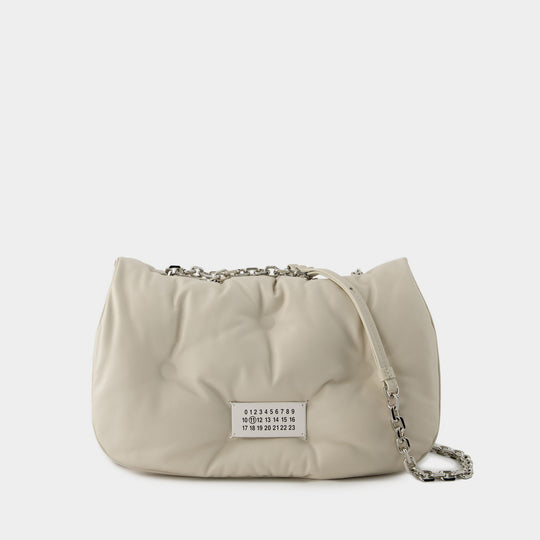 Sac Hobo Glam Slam Flap Medium - Maison Margiela - Cuir - Beige