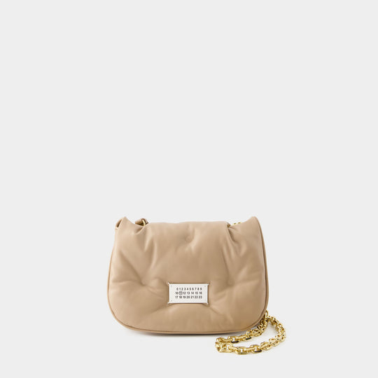 Sac À Bandoulière Glam Slam Flap Small - Maison Margiela - Cuir - Beige