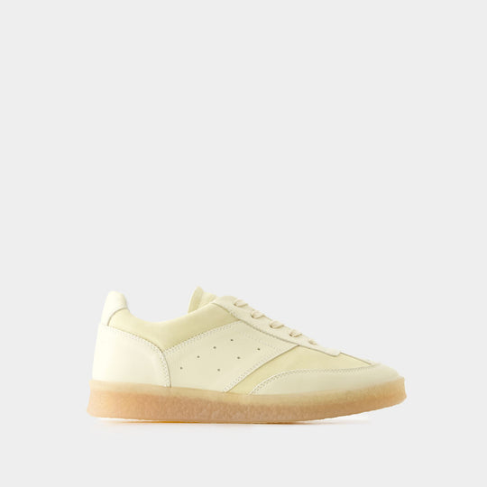 Sneakers - MM6 Maison Margiela - Cuir - Beige/Blanc