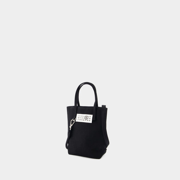 Sac Mini Shopping - MM6 Maison Margiela - Coton - Noir