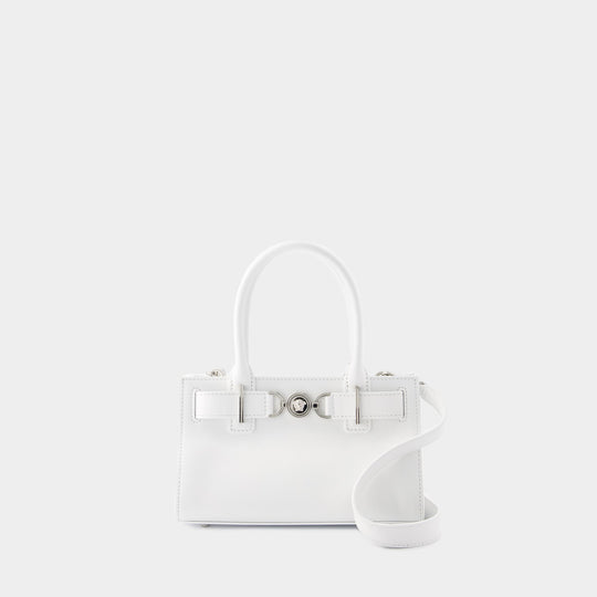Sac À Main Small Tote - Versace - Cuir - Blanc