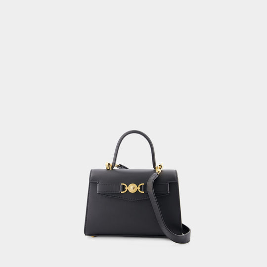 Sac À Main Small Top Handle - Versace - Cuir - Noir