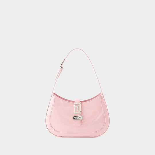 Sac Porté Épaule Small Hobo - Versace - Cuir - Rose