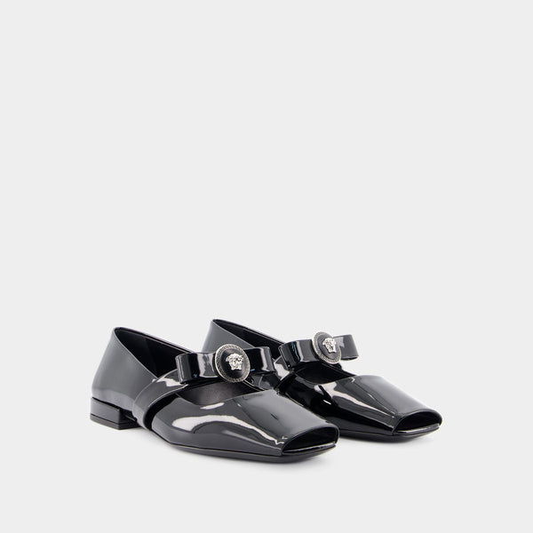 Ballerines T.20 - Versace - Cuir - Noir
