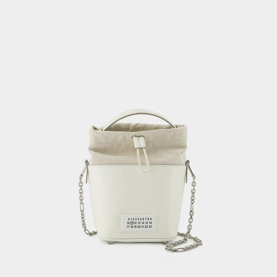Sac Hobo 5Ac Small - Maison Margiela - Cuir - Blanc