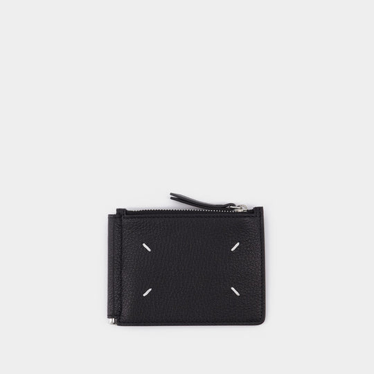 Portefeuille Bifold Wallet With C en Cuir Noir