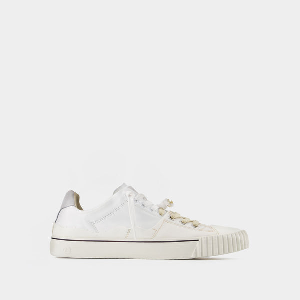 Baskets Evolution Low Top en Cuir Blanc