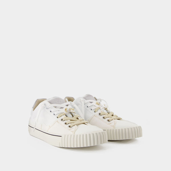 Baskets Evolution Low Top en Cuir Blanc