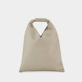 Tote Bag Small Japanese - Mm6 Maison Margiela - Cuir - Silver Birch