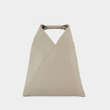 Tote Bag Small Japanese - Mm6 Maison Margiela - Cuir - Silver Birch