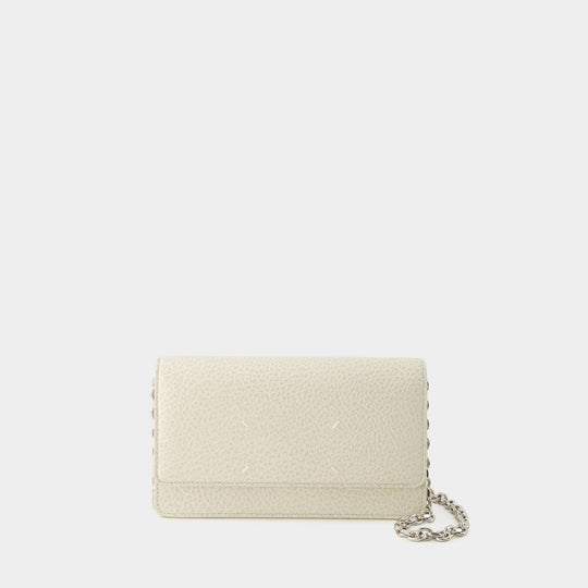 Wallet On Chain Medium - Maison Margiela - Cuir - Beige